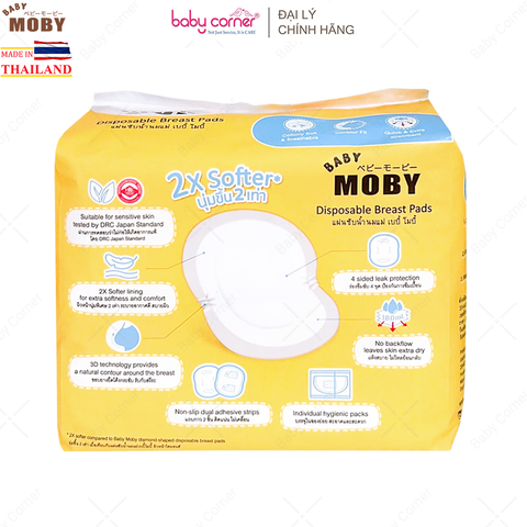  Miếng thấm sữa Moby (Gói 60 miếng) 
