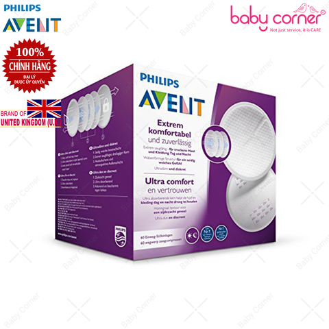  Miếng Lót Thấm Sữa Philips Avent (Hộp 24 /60 miếng) 