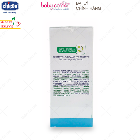  Sữa Dưỡng Ẩm Chiết Xuất Hạnh Nhân CHICCO, Cho Bé Từ 0 Tháng 