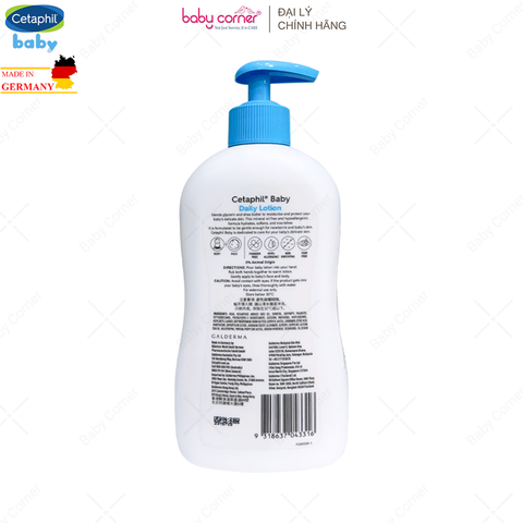 Sữa Dưỡng Thể Toàn Thân CETAPHIL BABY Daily Lotion, Từ Sơ Sinh, 400ML 
