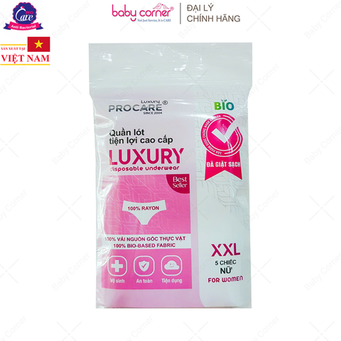  Quần Lót Miễn Giặt Cao Cấp TC Luxury Nữ Procare (Gói 5 Cái) 