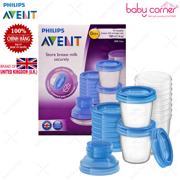  Cốc Trữ Sữa Bằng Nhựa Philips Avent (5 ly 180ml) 