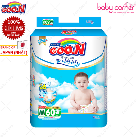  Tã DÁN GOO.N Premium Slim M60 (60 miếng) Cho Bé 7~12kg 