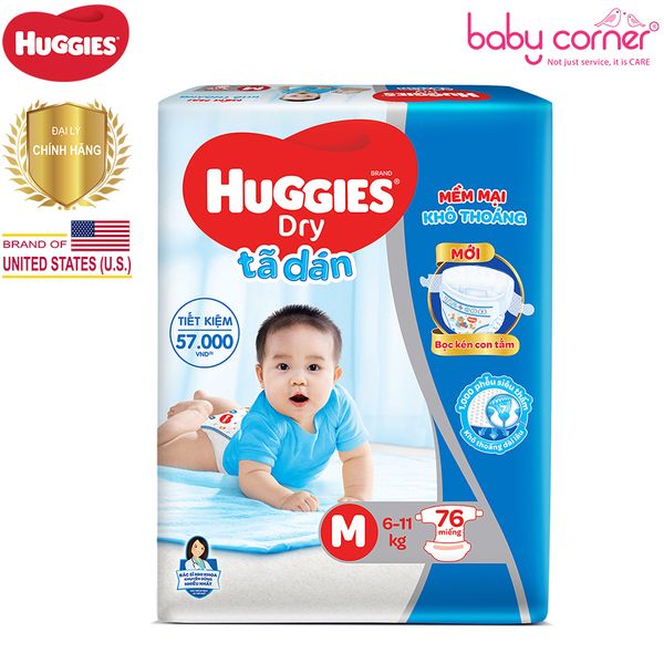  Tã Dán Huggies M 76 