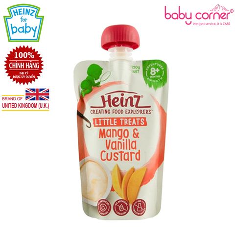 Hỗn Hợp Nghiền Heinz Custard Xoài Và Vani (Cho Trẻ Từ 8 Tháng), 120g 
