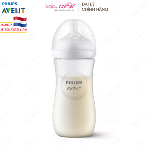  Bình Sữa Mô Phỏng Tự Nhiên (Mẫu Mới) Nhựa PP Philips Avent, 330ML, Cho Bé Từ 3 Tháng Tuổi 