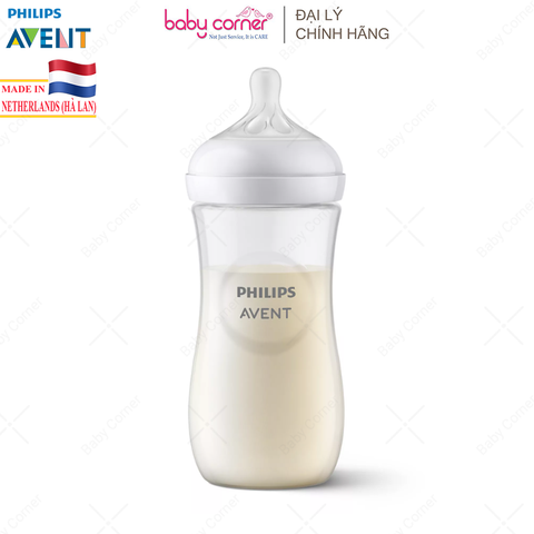  Bình Sữa Mô Phỏng Tự Nhiên (Mẫu Mới) Nhựa PP Philips Avent, 330ML, Cho Bé Từ 3 Tháng Tuổi 