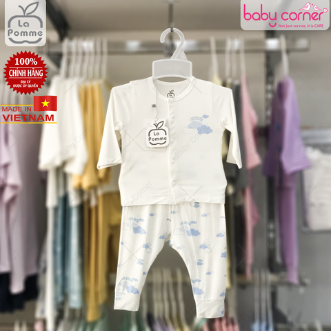  SL125 Bộ Dài Tay La Pomme Cúc Giữa Đám Mây - Trắng 