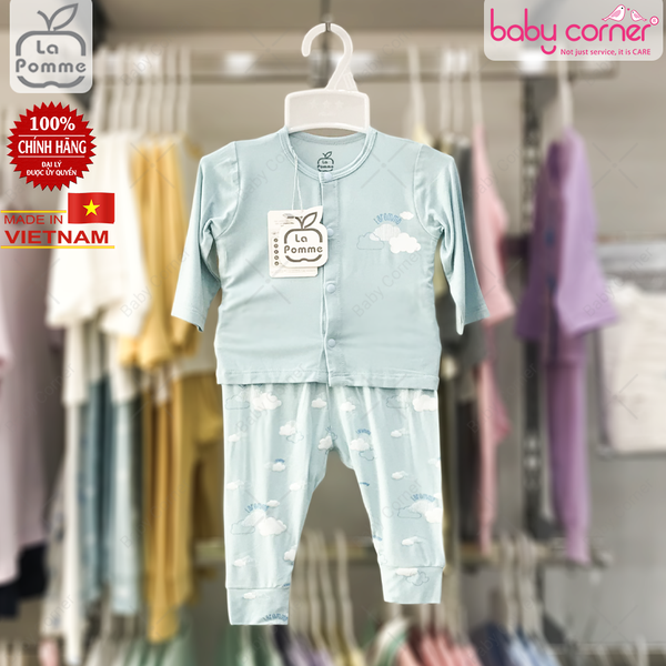  SL125 Bộ Dài Tay La Pomme Cúc Giữa Đám Mây - Xanh 