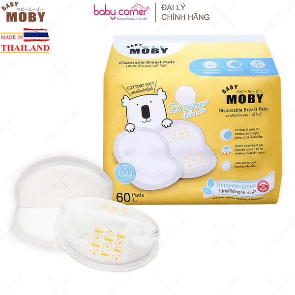  Miếng thấm sữa Moby (Gói 60 miếng) 