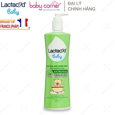  Sữa Tắm Gội Hằng Ngày Cho Bé Lactacyd Milky 