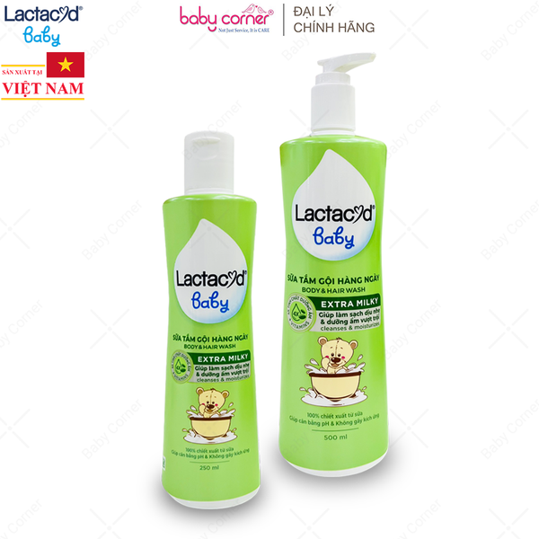  Sữa Tắm Gội Hằng Ngày Cho Bé Lactacyd Milky 