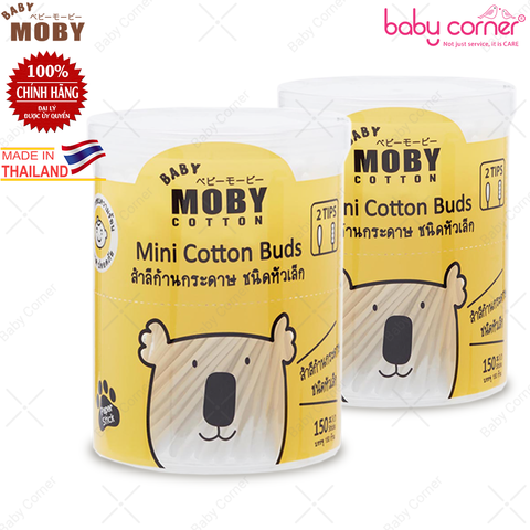  Bông tăm Moby đầu nhỏ (Hộp 150 cái) 