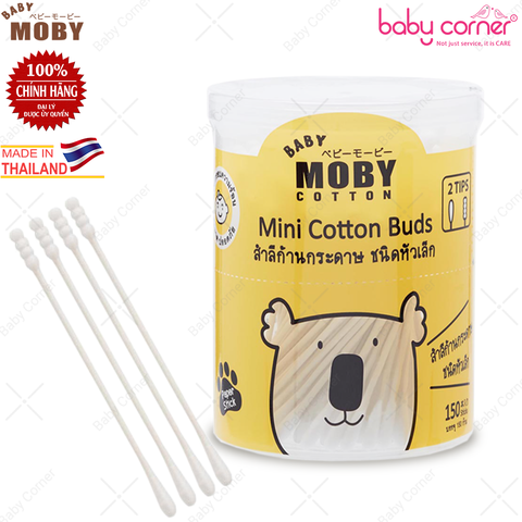  Bông tăm Moby đầu nhỏ (Hộp 150 cái) 