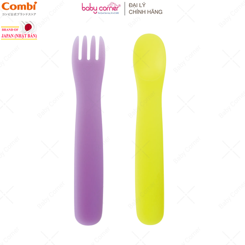  Bộ Thìa Nĩa Kèm Hộp Combi, Màu Tím 