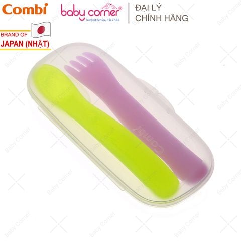  Bộ Thìa Nĩa Kèm Hộp Combi, Màu Tím 
