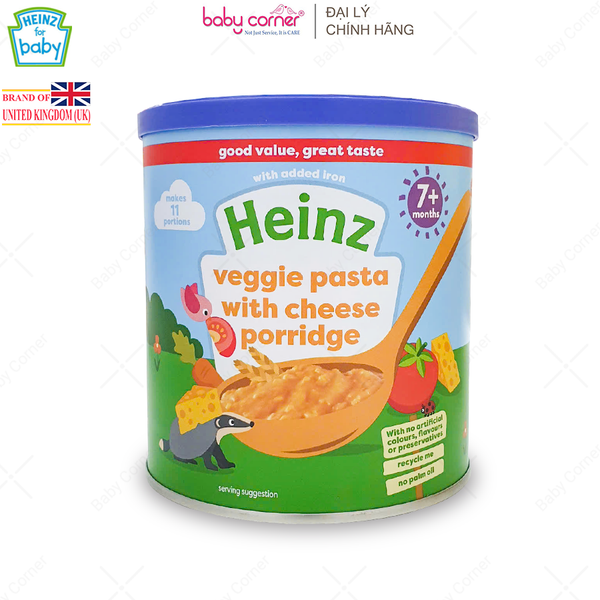  Bột Ăn Dặm (Cháo) HEINZ Mỳ Ý, Rau Củ & Phô Mai, 200g, Cho Bé Từ 7 Tháng Tuổi 