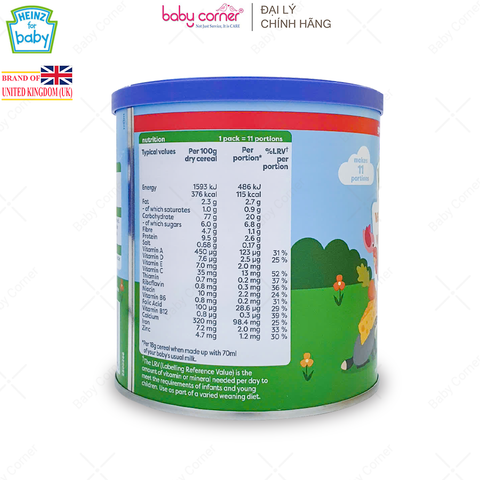  Bột Ăn Dặm (Cháo) HEINZ Mỳ Ý, Rau Củ & Phô Mai, 200g, Cho Bé Từ 7 Tháng Tuổi 