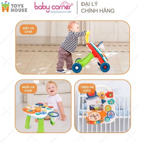  Xe Tập Đi Kiêm Bàn Nhạc Tập Đứng Đa Năng Toys House N6038, Màu Xanh Lá 
