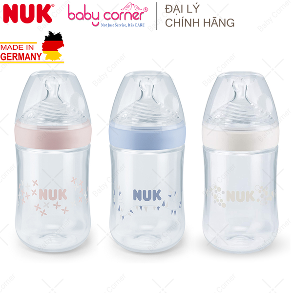  Bình Sữa NUK NATURE SENSE Nhựa PP (Núm Ti S1), 260ml, Bé 0 - 6 Tháng Tuổi 