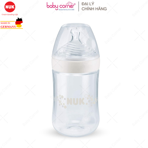  Bình Sữa NUK NATURE SENSE Nhựa PP (Núm Ti S1), 260ml, Bé 0 - 6 Tháng Tuổi 