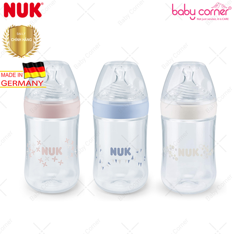  Bình Sữa NUK NATURE SENSE Nhựa PP (Núm Ti S1), 260ml, Bé 0 - 6 Tháng Tuổi 