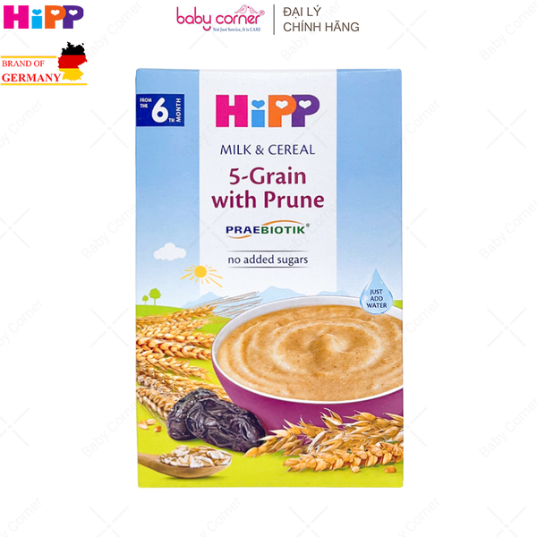  Bột Sữa Ăn Dặm HIPP - Ngũ Cốc Tổng Hợp Mận Tây (Cho Bé Từ 6 Tháng Tuổi) - 250gr 