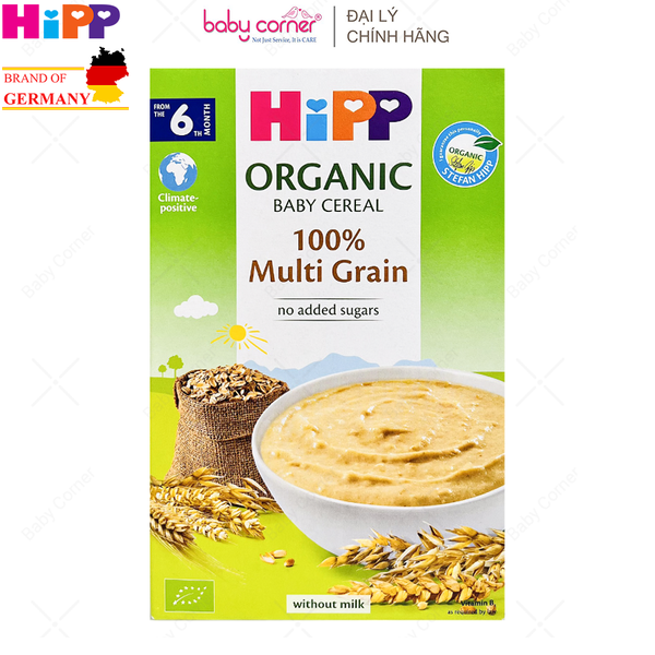  Bột Ăn Dặm HIPP - Ngũ Cốc Tổng Hợp Hữu Cơ (Cho Bé Từ 6 Tháng Tuổi) - 200g 