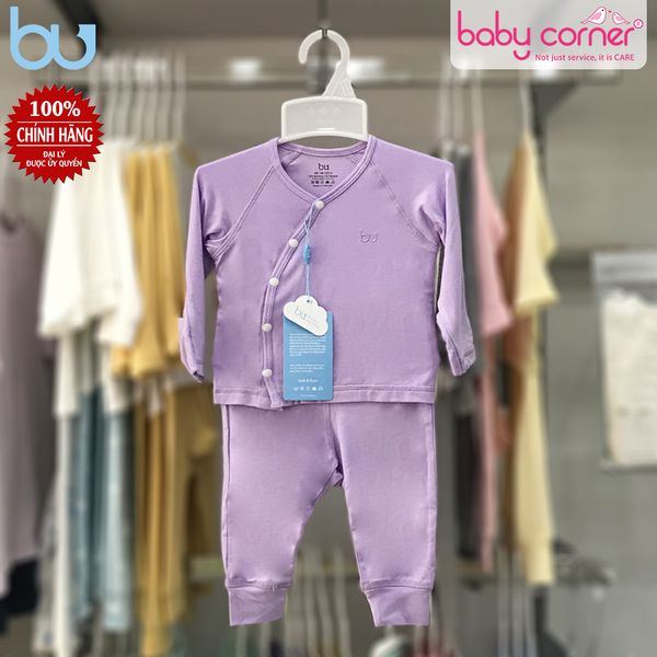  Bộ BU Dài Tay Cài Chéo Quần Dài Cho Bé Sơ Sinh 