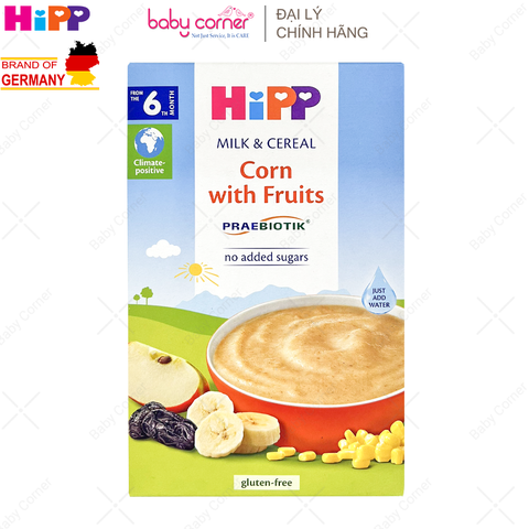  Bột Sữa Ăn Dặm HIPP - Bắp, Sữa, và Hoa Quả (Cho Bé Từ 6 Tháng Tuổi) - 250g 