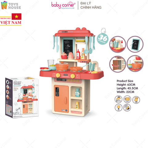  Đồ Chơi Nhà Bếp Cho Bé Toys House 36pcs (Cao 63CM, Có Pin) 