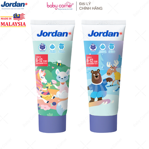  Kem Đánh Răng Jordan Vị Nho, Cho Bé Từ 6-12 Tuổi, 75g 