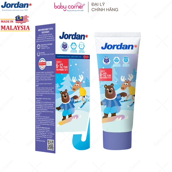  Kem Đánh Răng Jordan Vị Nho, Cho Bé Từ 6-12 Tuổi, 75g 