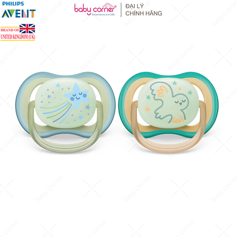  Ti Ngậm Thông Khí Dạ Quang Philips Avent Ultra Air Nighttime, Cho Bé Từ 0-6M 