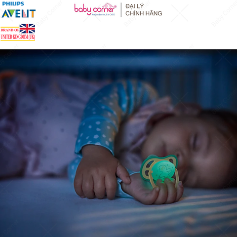  Ti Ngậm Thông Khí Dạ Quang Philips Avent Ultra Air Nighttime, Cho Bé Từ 0-6M 