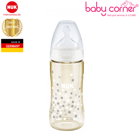  Bình Sữa NUK PREMIUM CHOICE Nhựa PPSU (Núm Ti S2), 300ml, Bé 6 - 18 Tháng Tuổi 