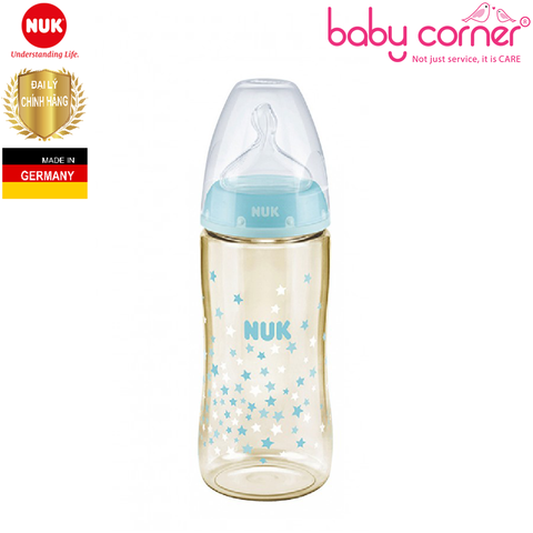  Bình Sữa NUK Disney PREMIUM CHOICE Nhựa PPSU (Núm Ti S1), 300ml, Bé 0 - 6 Tháng Tuổi 