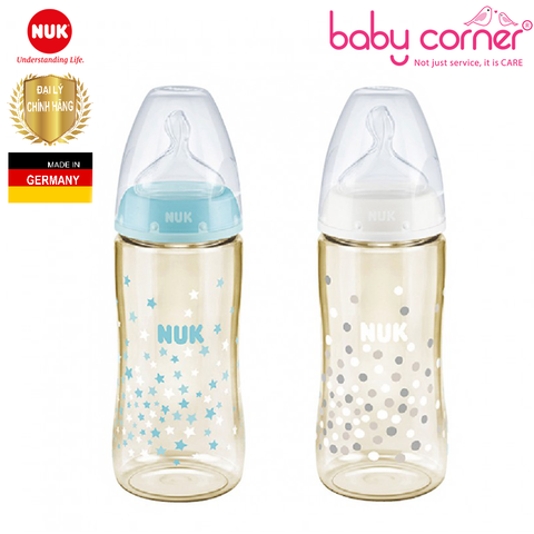  Bình Sữa NUK PREMIUM CHOICE Nhựa PPSU (Núm Ti S2), 300ml, Bé 6 - 18 Tháng Tuổi 