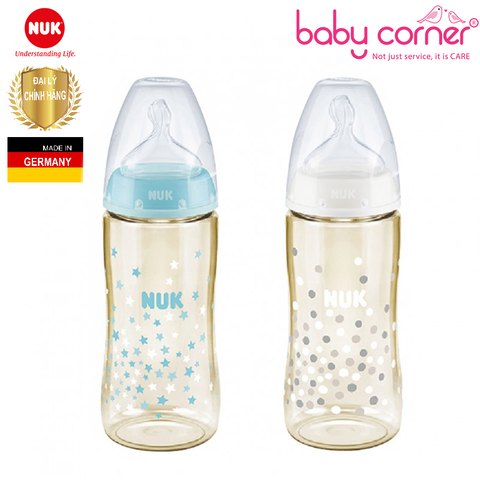  Bình Sữa NUK Disney PREMIUM CHOICE Nhựa PPSU (Núm Ti S1), 300ml, Bé 0 - 6 Tháng Tuổi 