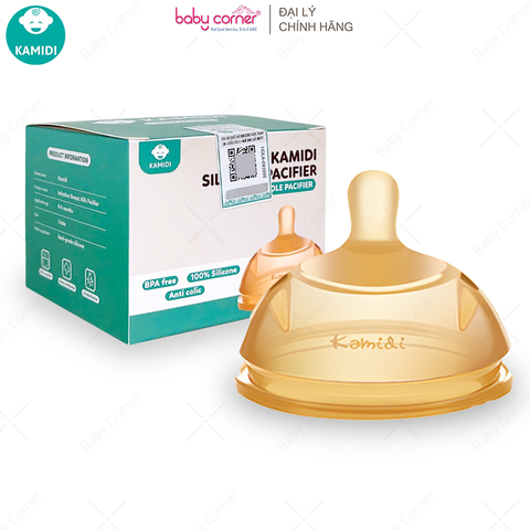  Núm Ti Bình Sữa KAMIDI 1 Tia, Hộp 1 Cái 