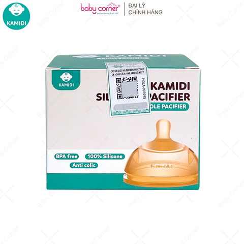  Núm Ti Bình Sữa KAMIDI 1 Tia, Hộp 1 Cái 