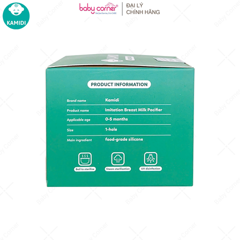  Núm Ti Bình Sữa KAMIDI 1 Tia, Hộp 1 Cái 