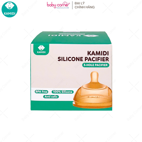  Núm Ti Bình Sữa KAMIDI 3 Tia, Hộp 1 Cái 