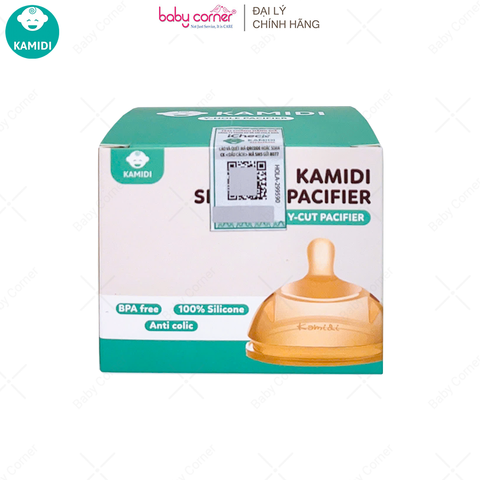  Núm Ti Bình Sữa KAMIDI Chữ Y Màu Nâu, Hộp 1 Cái 