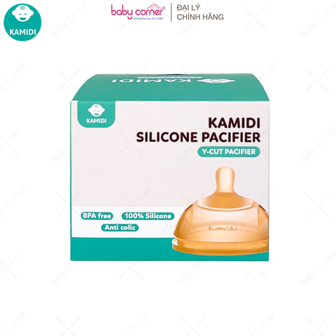  Núm Ti Bình Sữa KAMIDI Chữ Y Màu Nâu, Hộp 1 Cái 
