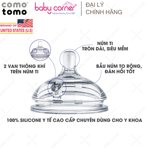  Bộ 2 Núm Ti Comotomo (Nhiều Size) 