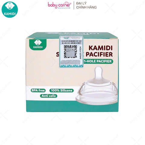 Núm Ti Bình Sữa KAMIDI 1 Tia, Hộp 1 Cái 