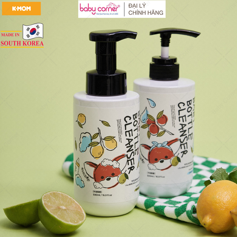  Nước Rửa Bình Thuần Chay Lalabebe K-mom Hàn Quốc, Chai Tạo Bọt 500ML 