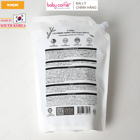  Nước Xả Thuần Chay Lalabebe K-mom Hàn Quốc, Túi 1300ML 