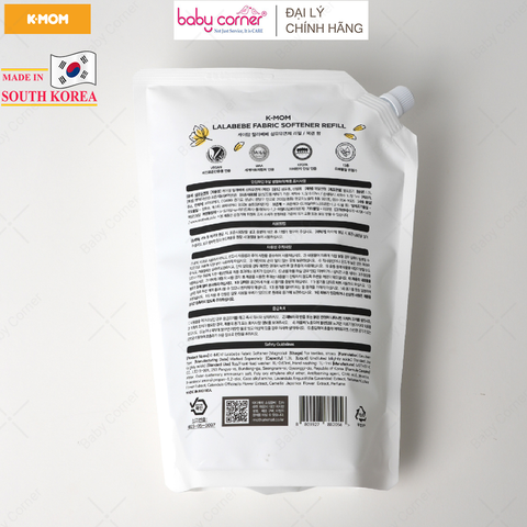  Nước Xả Thuần Chay Lalabebe K-mom Hàn Quốc, Túi 1300ML 